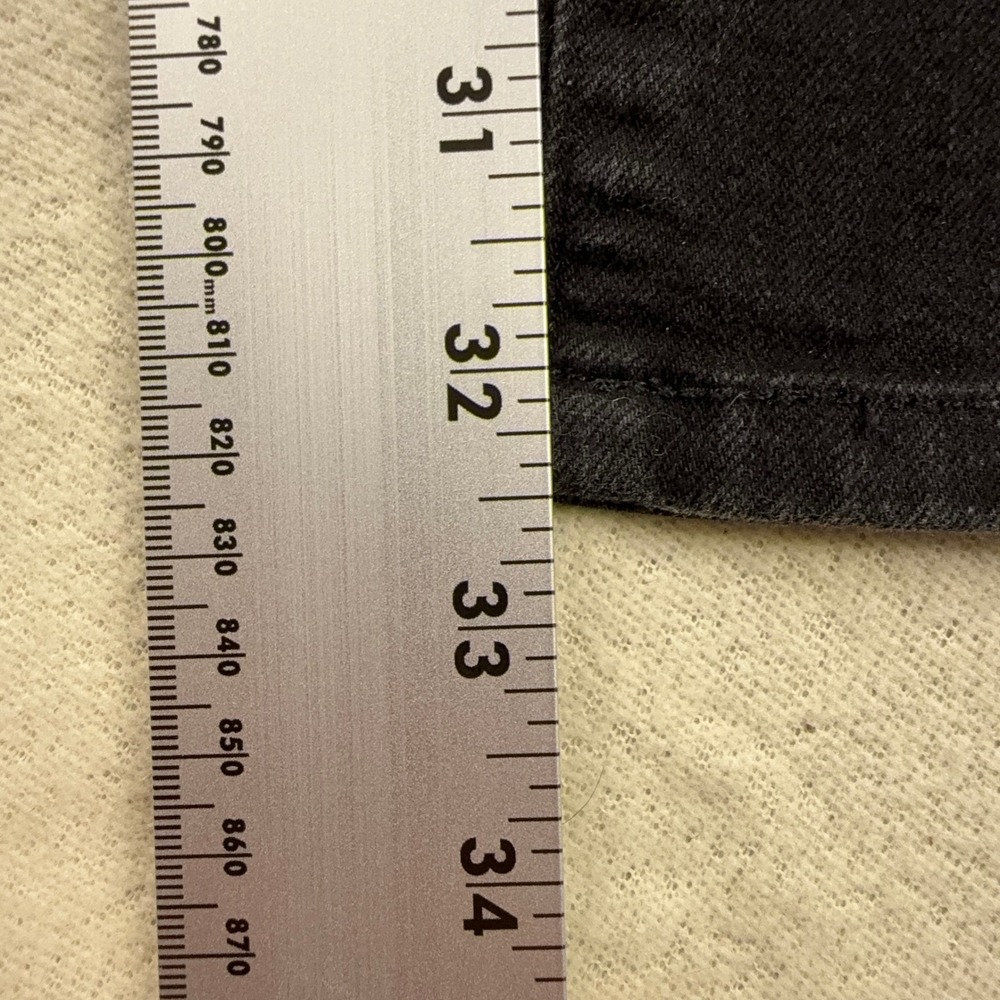 Levis 505 Straight Leg Jeans Womens 6 Black Mid Rise Stretch Denim Pants 31x32.5 - Picture 7 of 7